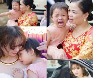 Em gái khóc nức nở trong ngày chị đi lấy chồng gây bão mạng: "Chị đi lấy chồng em ngủ với ai?"