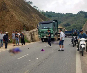 Chồng tử vong, vợ bị thương nặng sau va chạm với ôtô tải