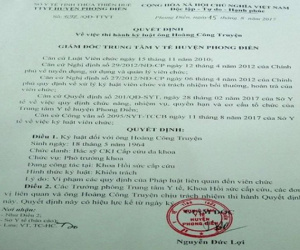 Đề nghị cách chức người ký quyết định xử phạt bác sĩ Truyện
