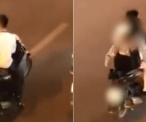 Video: Đôi nam nữ gây bức xúc khi không đội mũ bảo hiểm, dừng xe máy giữa đường phố để... cãi nhau