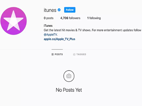 Apple xóa trang Instagram và Facebook của iTunes