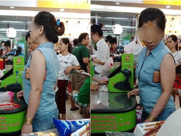 Chán nản với chị gái lớn tuổi mà ý thức 'còi': Ngang nhiên chen hàng trong siêu thi, bị con gái nhắc còn cố tình...lờ đi