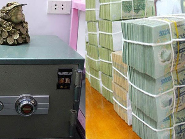 Tiền mặt xếp khối cất két, đút gầm giường trong nhà giàu Việt