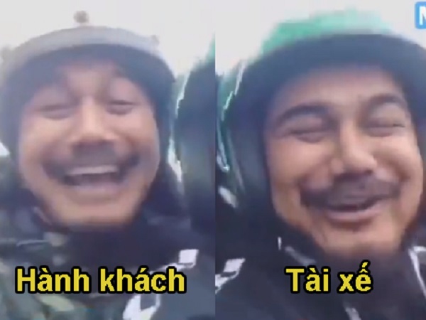 Vị khách phấn khích khi vô tình 'đặt' được một tài xế xe ôm giống hệt mình