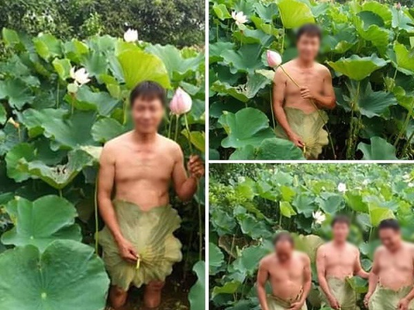 Hết chị gái lại đến các anh trai khỏa thân chụp ảnh cùng sen, là trào lưu hay là những trò lố?