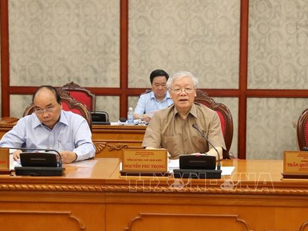Tổng bí thư, Chủ tịch nước Nguyễn Phú Trọng chủ trì họp Bộ Chính trị
