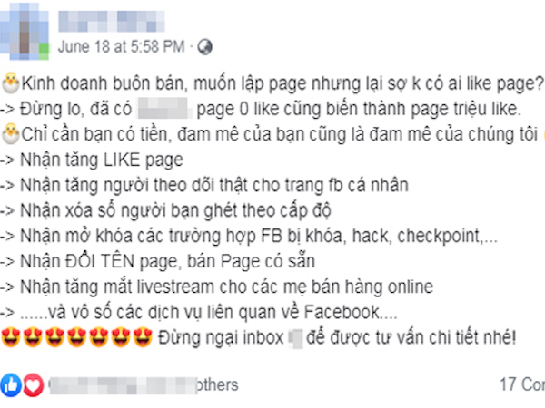 Facebook khuyến cáo nguy cơ mất tài khoản vì mua Like ảo