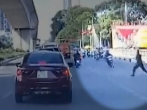 Video: Né chốt 141, nam thanh niên chạy ngược chiều gây tai nạn ở Hà Nội
