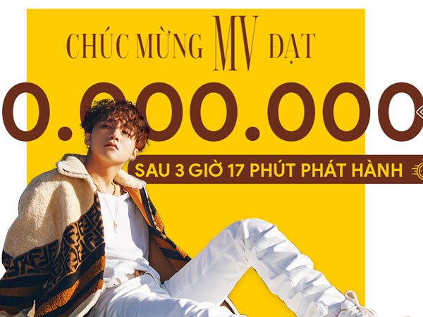 Với MV 'Hãy Trao Cho Anh', Sơn Tùng M-TP phá kỉ lục 10 triệu view của chính mình trong thời gian bao lâu?