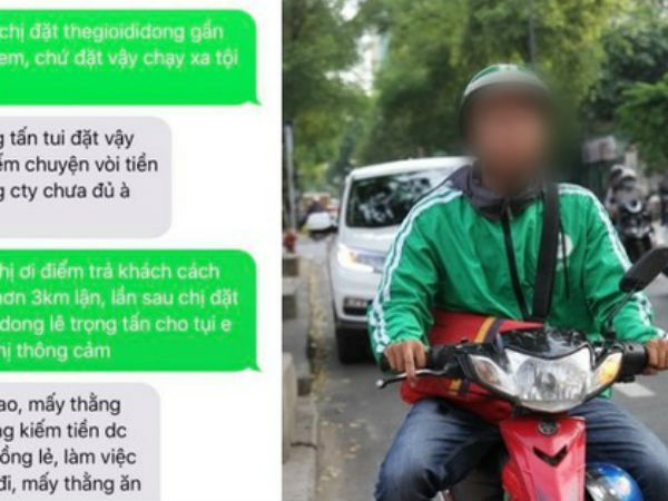 Tài xế GrabBike nhắc nên đặt điểm đến cụ thể hơn, nữ hành khách buông lời miệt thị gây phẫn nộ