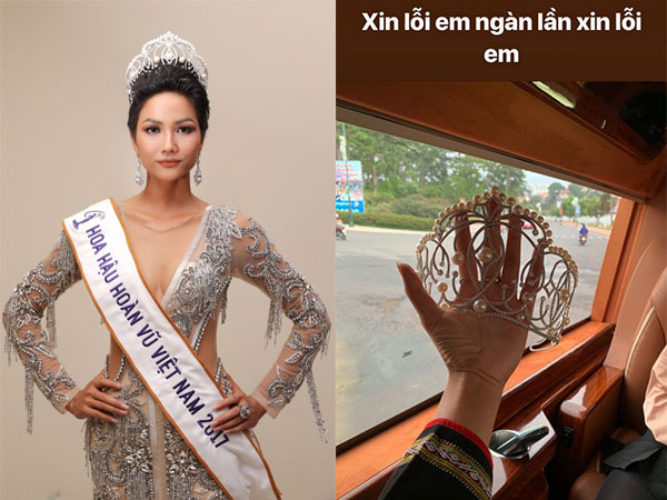 H'Hen Niê xin lỗi vì làm hỏng vương miện nhưng sự thật lại khiến fan thở phào