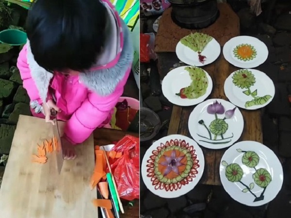 Đằng sau kỹ năng dùng dao điêu luyện gây sốt MXH là số phận thương cảm của cô bé 6 tuổi