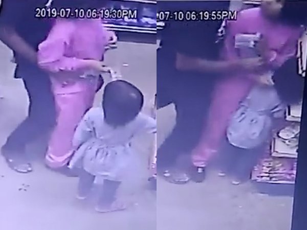 Sốc trước cảnh camera an ninh ghi lại hình ảnh 'yêu râu xanh' ngang nhiên quấy rối các cô gái ngay trong cửa hàng tiện lợi