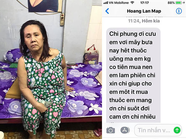 Xót xa tin nhắn cầu cứu của nghệ sĩ Hoàng Lan vì hết tiền mua thuốc trị bệnh: 'Chị Phụng ơi cứu em với, em mang ơn chị suốt đời'