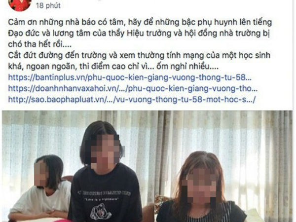 'Nữ hoàng ngọc trai' ở Phú Quốc lên mạng chửi hiệu trưởng: Con gái nhắn tin kêu xóa status nên tôi chỉnh lại