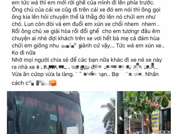 Đi xe khách bị tài xế sàm sỡ, cô gái phản ánh với nhà xe thì bị chửi hội đồng khiến dân mạng bức xúc