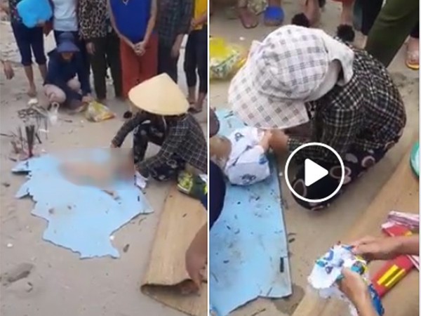 Tìm thấy thi thể bé trai hơn 1 tuổi, nghi bị lũ cuốn ở Thanh Hóa trôi dạt vào bờ biển