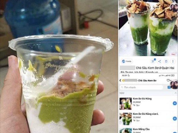Mua kem bơ nổi tiếng trên mạng vì cốc to ú ụ, chàng trai 'ngậm đắng nuốt cay' khi nhận cốc thật bé xíu bằng 1/3