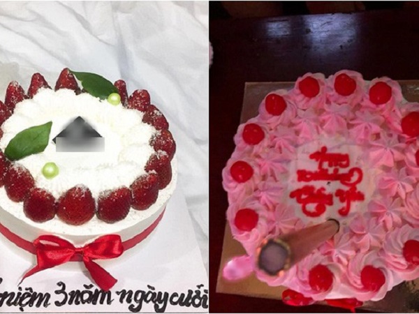 Tin tưởng đặt bạn làm bánh sinh nhật thanh lịch tặng chồng, vợ trẻ nào ngờ phải nhận về thành quả 'biến dạng, biến màu'