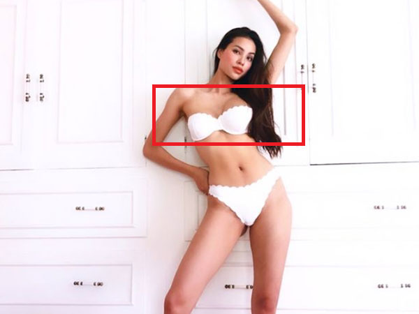 Hoa hậu Phạm Hương diện bikini khoe eo con kiến sau tin sinh con tại Mỹ, nhưng vòng 1 'bên đầy bên vơi' lại gây chú ý