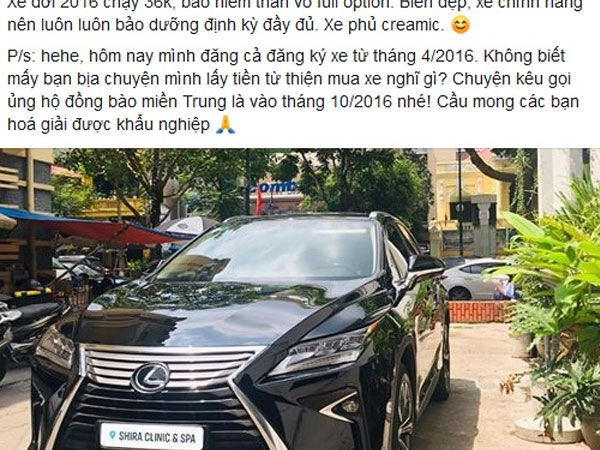 MC Phan Anh bán xe Lexus 3,3 tỷ đồng, khẳng định không phải mua bằng tiền từ thiện