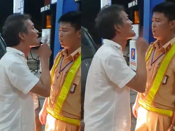 Tài xế đi xe biển xanh say xỉn, tát vào mặt CSGT khi bị nhắc nhở