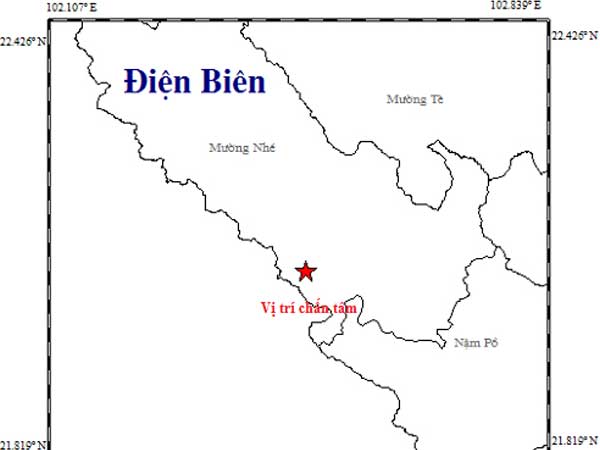 Điện Biên xảy ra trận động đất thứ 8 trong năm