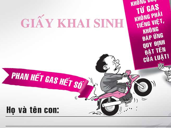 Người cha lý giải tên con ‘Phan Hết Gas Hết Số’