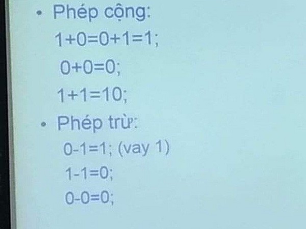 Tưởng lên đại học thoát môn toán, phép tính 1+1 = 10 khiến dân tình 'xoắn não'