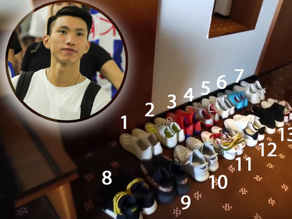 Văn Hậu đem theo cả 'gia tài giày' sang Hà Lan, có đôi gần 100 triệu đồng