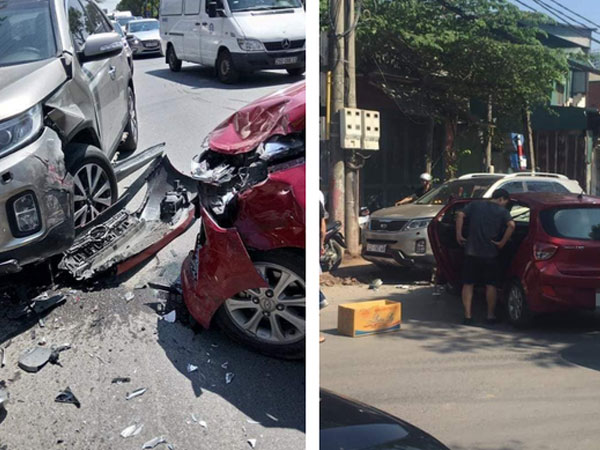 Hiện trường vụ tai nạn khiến phố Hà Nội xôn xao chiều Chủ Nhật