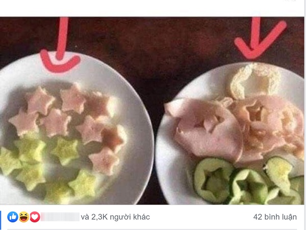 Một món ăn, 2 số phận: Cộng đồng mạng cười ngặt nghẽo với hình ảnh 'phân biệt đối xử' của mẹ giữa bố với con trai