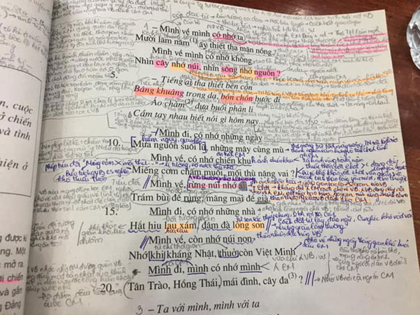 Nhìn trang sách chằng chịt chữ thế này, dân học Văn có nhớ một thời huy hoàng của mình như thế nào không?