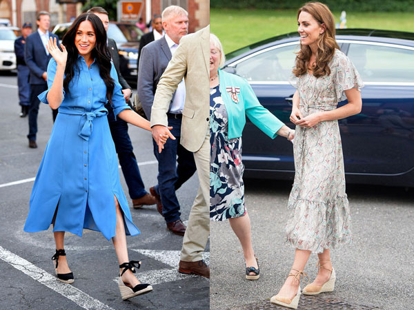 Chọn giày đế xuồng hóa ra là nước cờ thông minh của chị em dâu Kate - Meghan dù Nữ hoàng Anh có kỳ thị item này đi chăng nữa