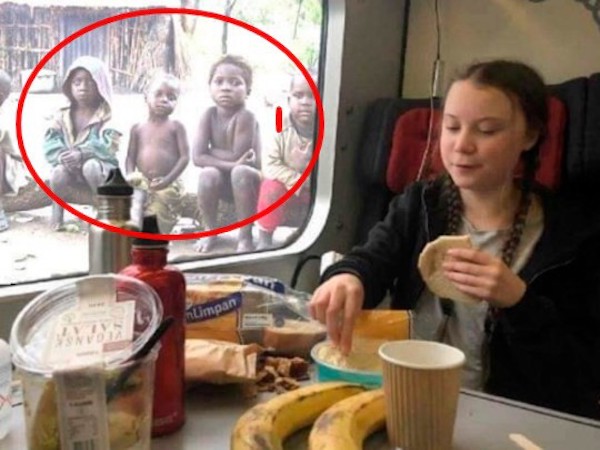 Con trai Tổng thống Brazil đăng ảnh Greta Thunberg ăn trưa no đủ trước mặt những trẻ em nghèo và sự thật khiến ai cũng giận dữ