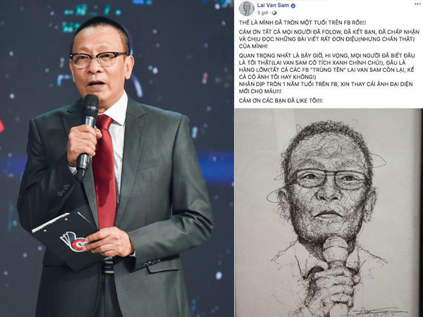 Kỷ niệm 1 năm trở thành cư dân mạng, MC Lại Văn Sâm hào hứng mừng 'sinh nhật 1 tuổi' và không quên đánh dấu chủ quyền