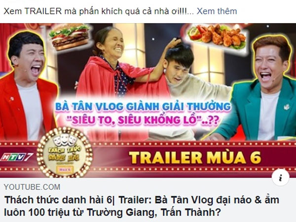 Chưa lên sóng, 'Thách thức danh hài' đã bị dân mạng đòi tẩy chay chỉ vì bà Tân Vlog giành giải 100 triệu?