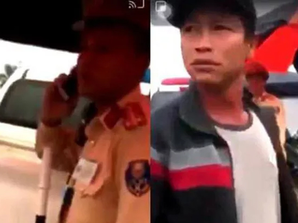 Công an thông tin vụ 'người lạ mặt' hành hung người dân ghi hình tại chốt CSGT