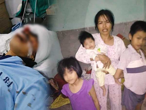 Xót xa người chồng gặp tai nạn nguy kịch, vợ và 3 con nhỏ lâm vào cảnh khốn cùng: 'Cứ nhắc đến vợ con là nó nấc nghẹn...'