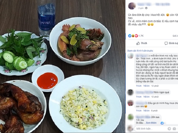 Vợ khoe nấu cơm ngon chỉ 50 nghìn, về nhà nhìn mâm cơm mà chồng 'ngã ngửa', còn cánh chị em lại kịch liệt chỉ trích vì điều này