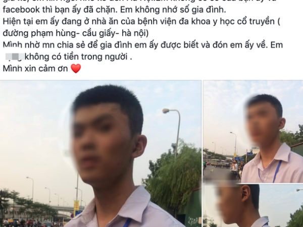 Nam sinh Nghệ An đi xe máy 200km ra Hà Nội tìm bạn gái quen qua mạng nhưng bị lạc đường không thể trở về