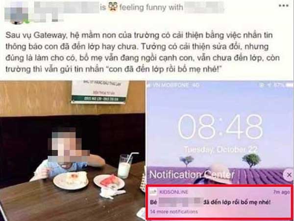 Đang ngồi ăn sáng cùng con, bố bất ngờ nhận tin nhắn thông báo từ trường Sakura - cùng hệ thống Gateway: 'Con đã đến lớp rồi bố mẹ nhé'