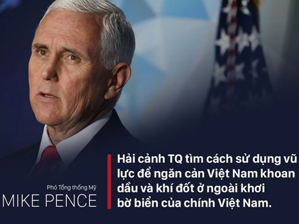 Phó Tổng thống Mỹ lên án việc tàu Trung Quốc ngăn cản hoạt động dầu khí của Việt Nam