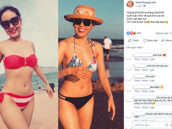 Phương Linh tự tin diện bikini khoe vóc dáng thon gọn đáng ngưỡng mộ ở tuổi U40