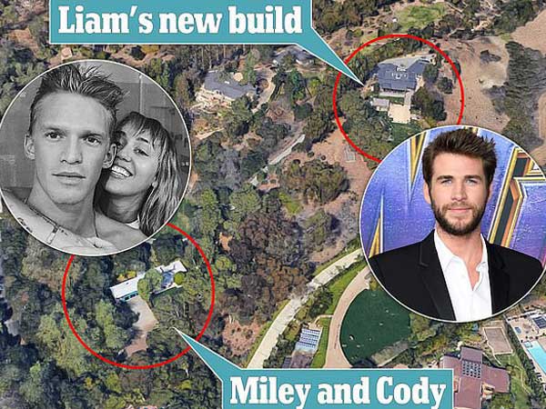 Trớ trêu thay Liam xây nhà mới ngay cạnh căn hộ của Miley Cyrus sống chung với tình trẻ: Ly hôn lại thành hàng xóm?