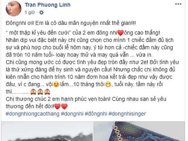Hồ Ngọc Hà và Phương Linh gây chú ý bởi lời chúc ám chỉ chuyện sắp kết hôn?