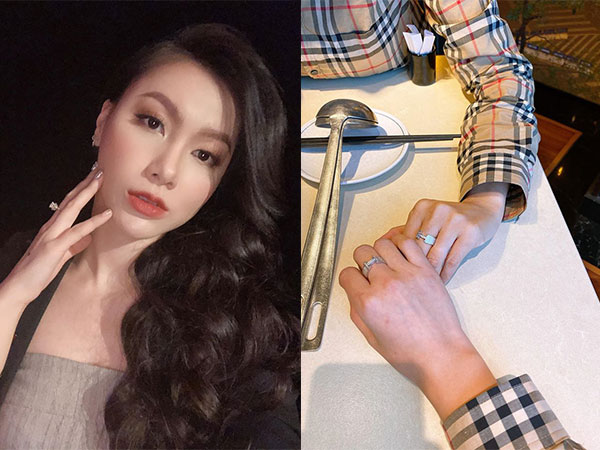 Sau khi 'người tình tin đồn' Chí Nhân lộ ảnh hẹn hò gái lạ, MC Minh Hà khoe mặc áo đôi, đeo nhẫn kim cương khủng với 'chỗ dựa' giấu mặt
