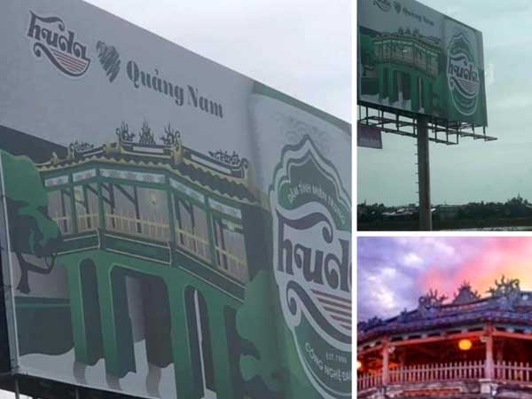 Quảng Nam: Dùng hình ảnh Chùa Cầu để quảng cáo bia gây phản cảm