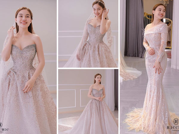 Chiêm ngưỡng 3 mẫu thiết kế váy cưới trị giá hàng tỷ đồng của Giang Hồng Ngọc
