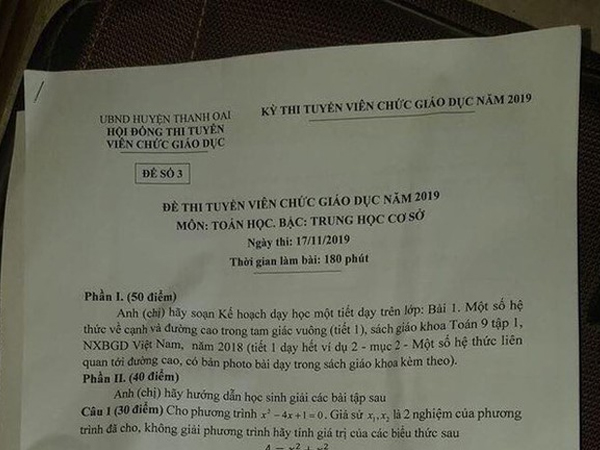 Giáo viên Hà Nội mất 3 giờ chờ đợi đề thi viên chức